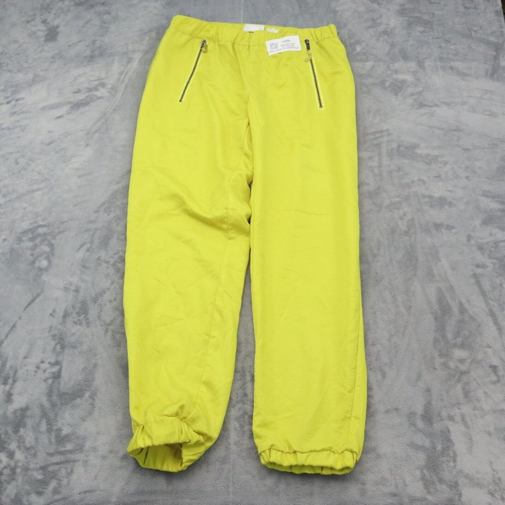 Anthropologie Hei Hei Pants Womens 30 Yellow Tapered Straight Elastic Waist